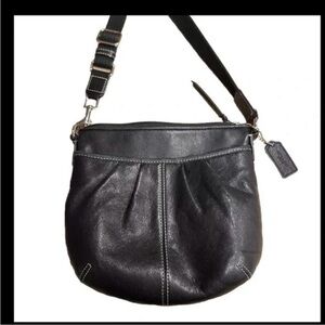 Vintage Coach Black Leather Y2K SoHo  Crossbody Bag Purse Womens